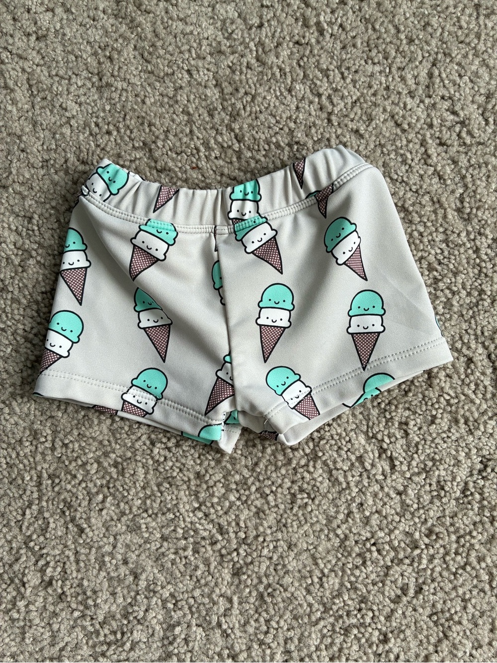Whistle & Flute Kids Ice Cream Print Swim Shorts - Mint on White